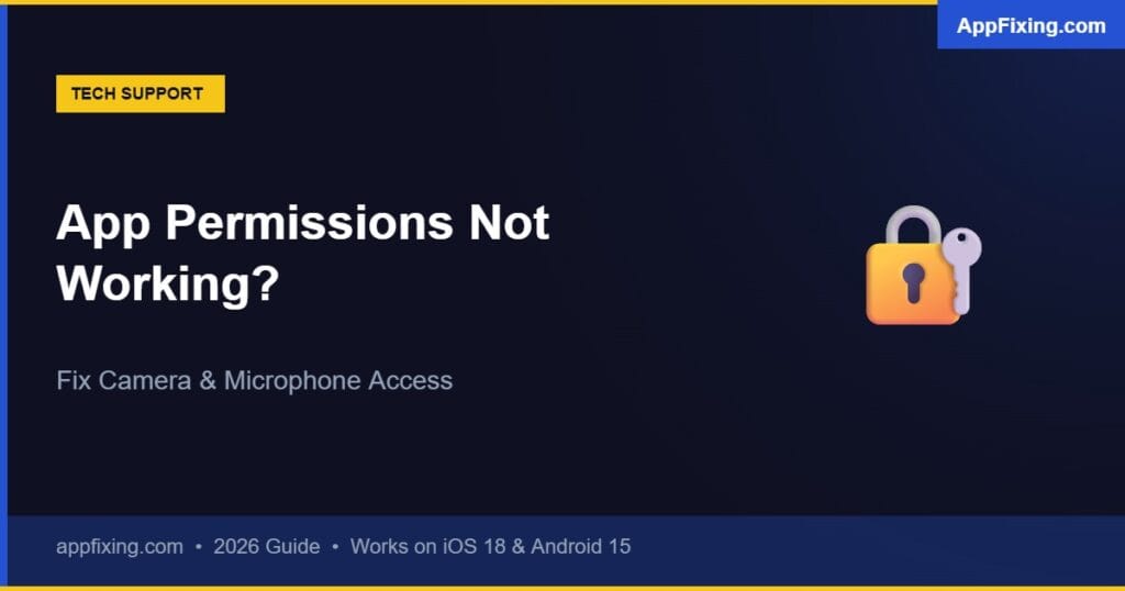 App permissions not working - fix camera and microphone access on iOS 18 and Android 15