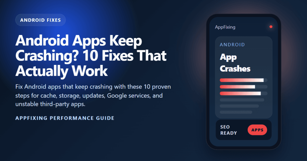 Android Apps Keep Crashing? 10 Fixes That Actually Work Android Apps Keep Crashing? 10 Fixes That Actually Work