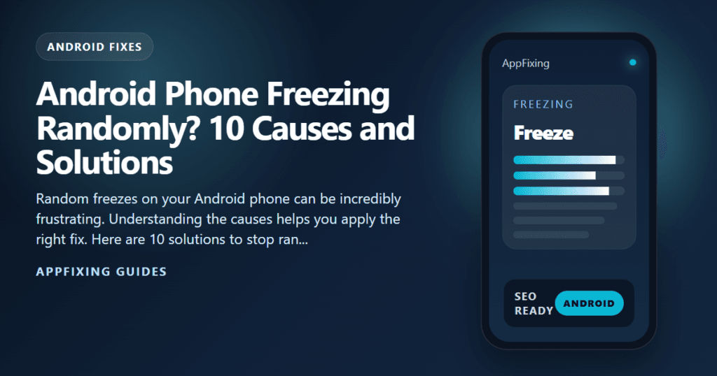 Android Phone Freezing Randomly? 10 Causes and Solutions