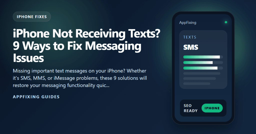iPhone Not Receiving Texts? 9 Ways to Fix Messaging Issues iPhone Not Receiving Texts? 9 Ways to Fix Messaging Issues
