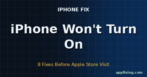 iPhone won’t turn on — 8 fixes before Apple Store