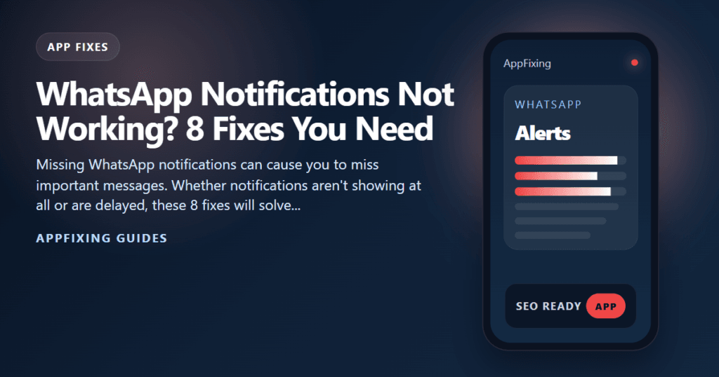 WhatsApp Notifications Not Working? 8 Fixes You Need